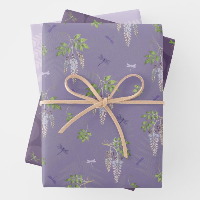 Feuille De Papier Cadeau Wisteria (En situation)