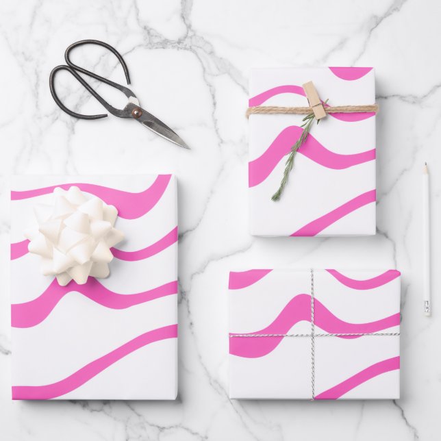 Feuille De Papier Cadeau Wrapping Paper Flat Sheet Set of 3 (Recto)