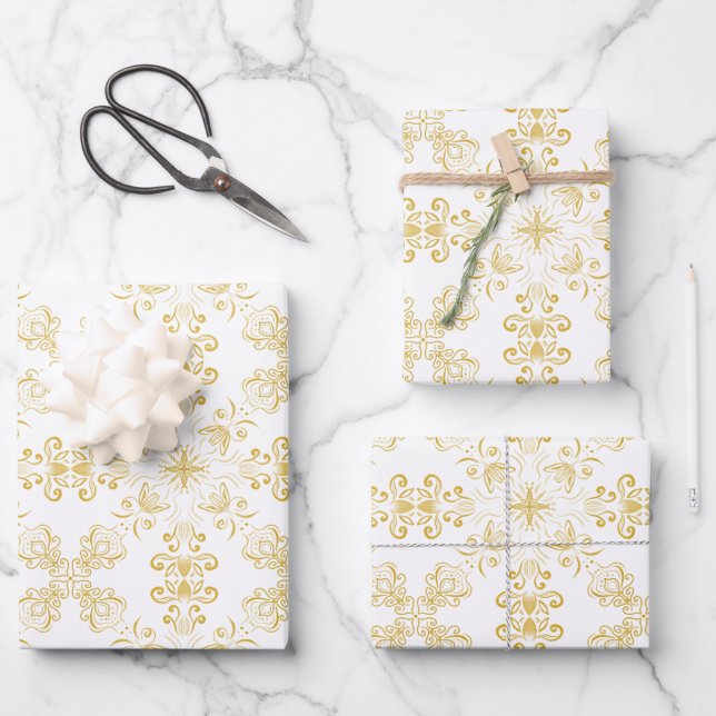 Feuille De Papier Cadeau Wrapping Paper Sheet Sets (Recto)