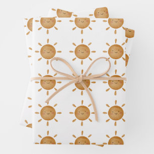 Feuille De Papier Cadeau Wrapping Paper Sheets - Sun