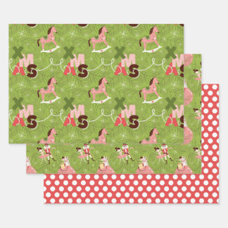 Feuille De Papier Cadeau wrapping paper with a nutcracker