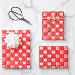 Feuille De Papier Cadeau XOXO Cœurs Saint-Valentin
