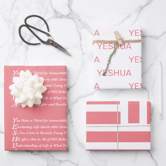 Feuille De Papier Cadeau Yeshua Poem Christian (Recto)