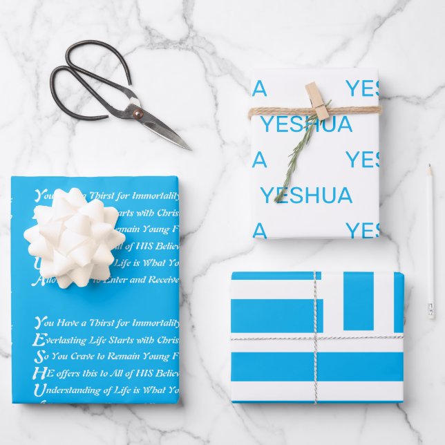 Feuille De Papier Cadeau Yeshua Poem Christian (Recto)
