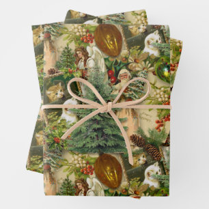 Feuille De Papier Cadeau Yuletide Splendor victorienne