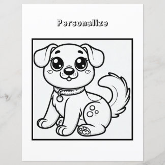 Feuille de papier couleur mignonne pour chien