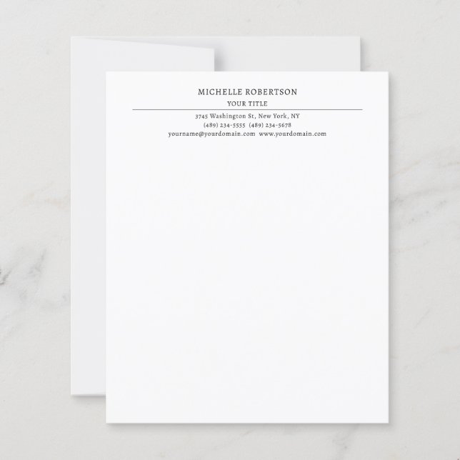 Feuille de papier créative professionnelle moderne (Devant)