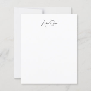 Feuille de papier de nom minimaliste simple et élé