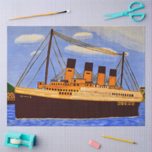 Feuille de papier de soie Titanic bateau