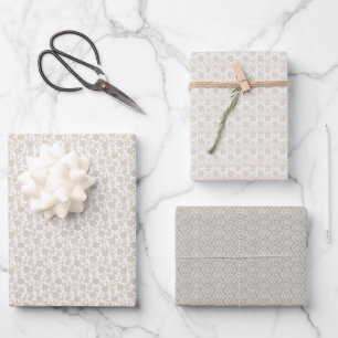 Feuille de papier d'emballage - Motifs floraux bei