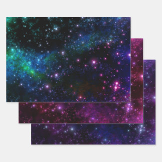 Feuille de papier d'enveloppement de galaxie mixte