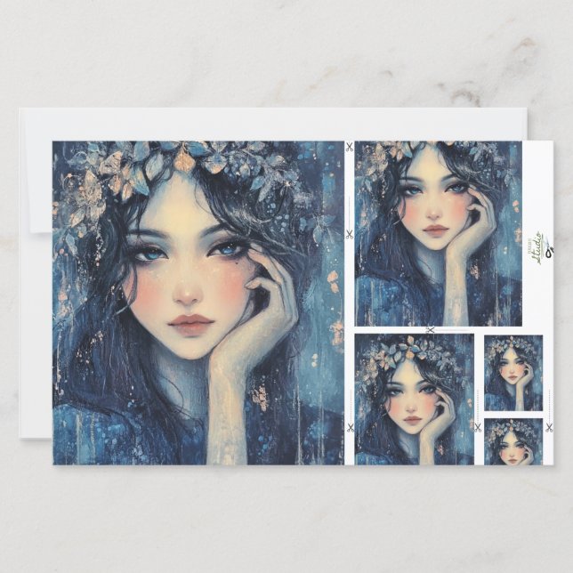 Feuille de papier Enchanteuse de la nymphe des boi (Devant)