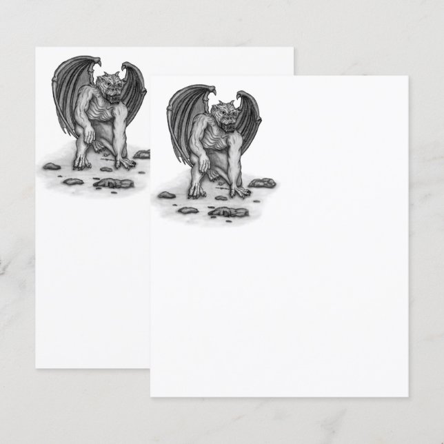 Feuille de papier Golem Gargoyle (Devant / Derrière)