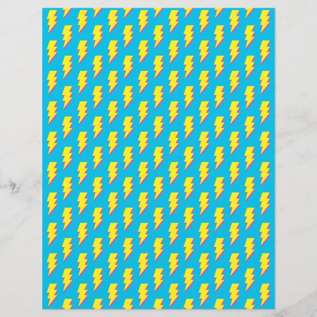 Feuille de papier Motif de boulon-éclair des année (Devant)