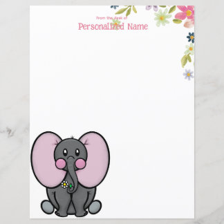 Feuille de papier non doublée Ellie Phant Floral