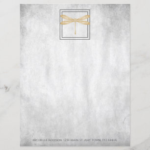 Feuille de papier personnalisée Gold Dragonfly