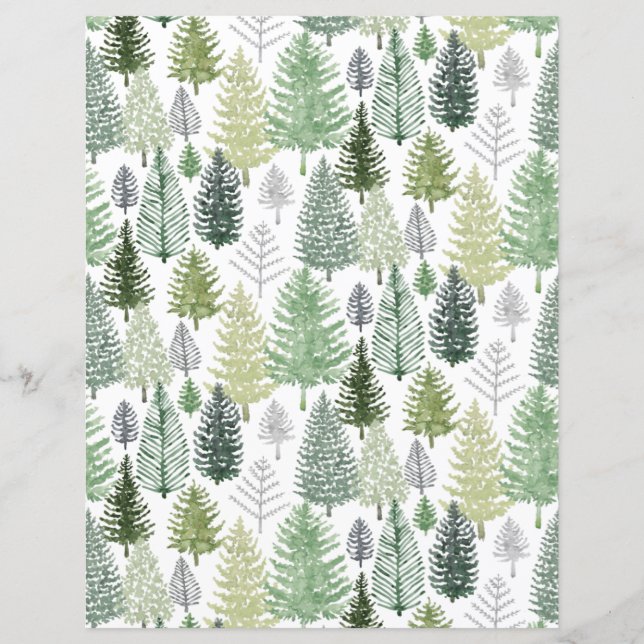 Feuille de papier Pine d'hiver (Devant)