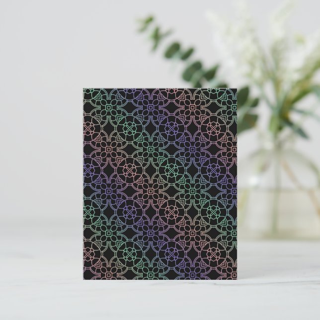 Feuille de papier plat Mandala Gradient 4,5 po x 5 (Debout devant)