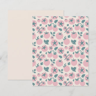 Feuille de papier plate à motif de tomate mignonne