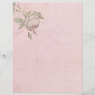 Feuille de papier vintage rose