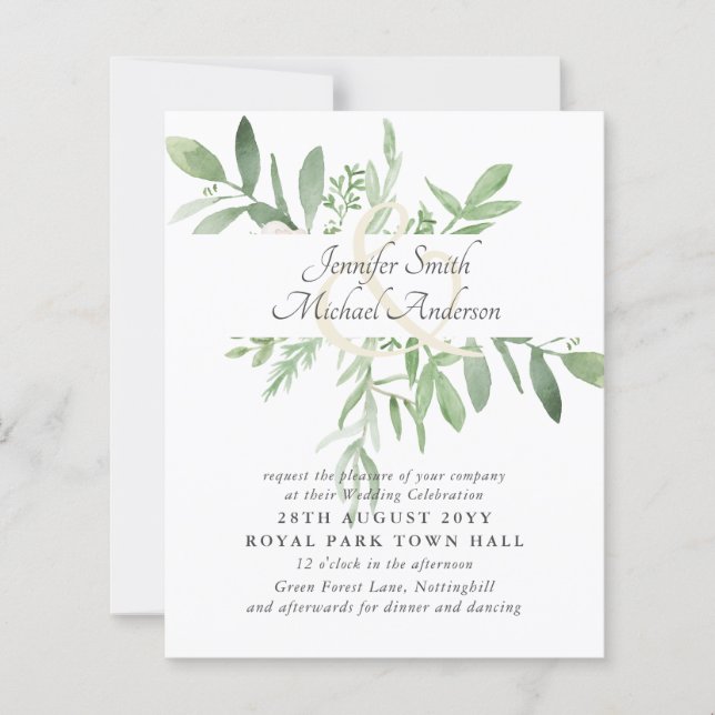 Feuille de verdure budgétaire Ampersand Mariage mo (Devant)