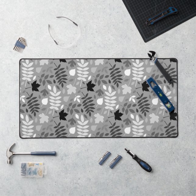 Feuille déchiré Grand Motif Monochrome sur gris (Poste de travail)