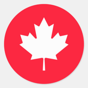 Feuille d'érable canadienne. CANADA. Autocollant r