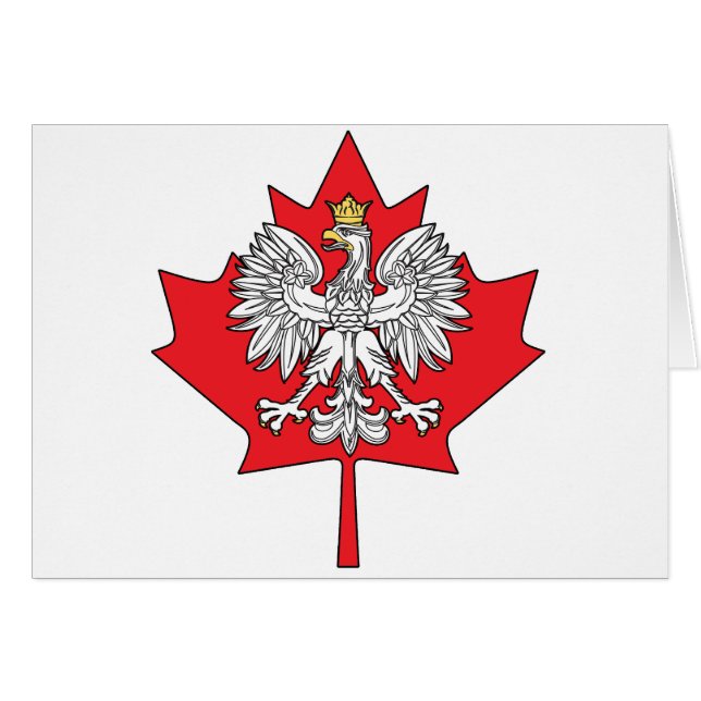 Feuille d'érable canadienne polonaise (Devant horizontal)