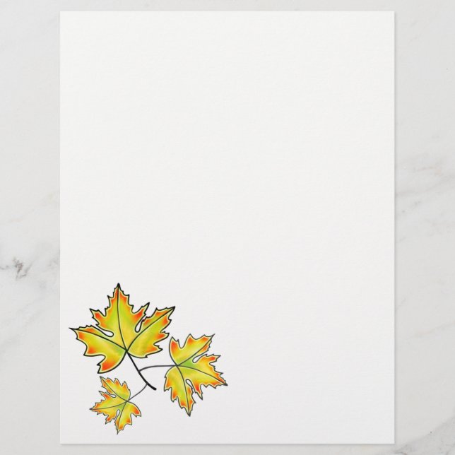 Feuille d'érable jaune (Devant)