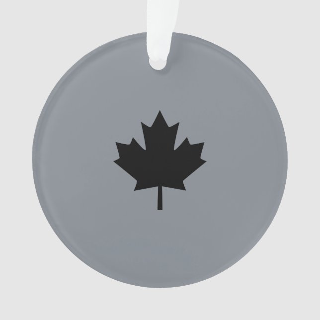 Feuille d'érable noire canadienne gris (devant)