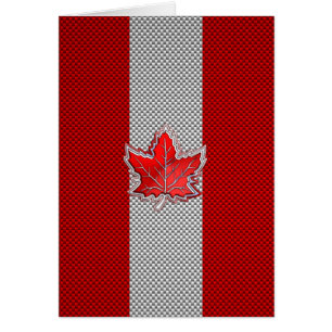 Feuille d'érable rouge canadienne à la fibre de ca