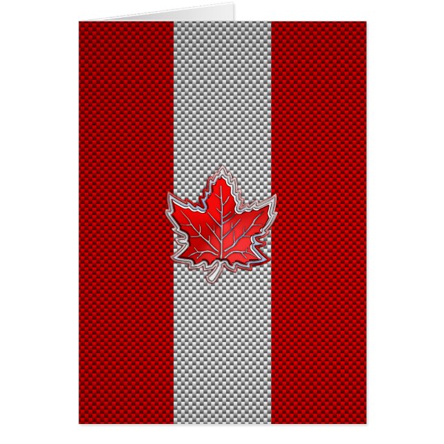 Feuille d'érable rouge canadienne à la fibre de ca (Devant)