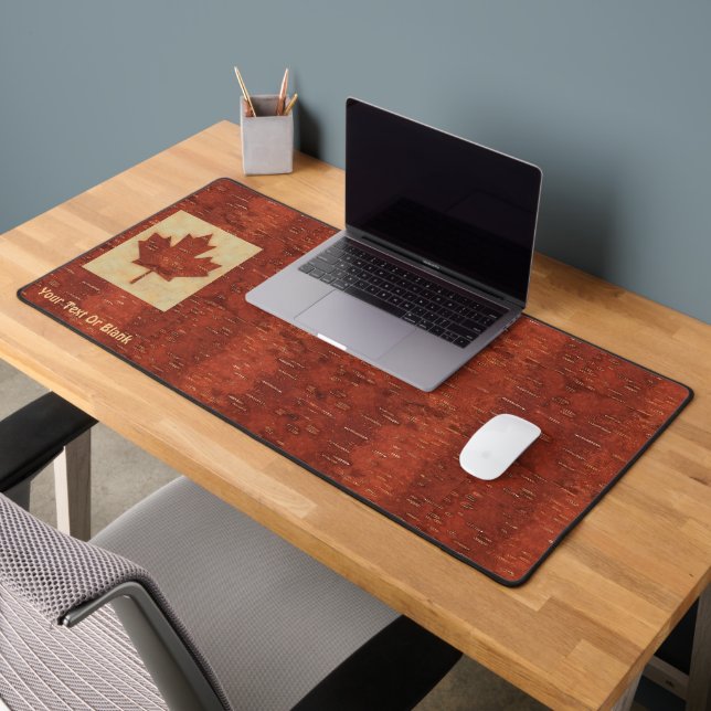 Feuille d'érable sur écorce de bouleau intérieur (Bureau 2)