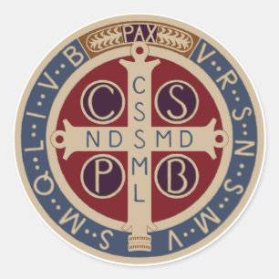 Feuille des stickers de la Médaille Saint-Benoît