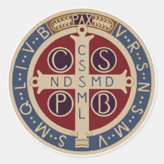 Feuille des stickers de la Médaille Saint-Benoît