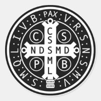 Feuille des stickers de la Médaille Saint-Benoît