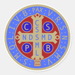 Feuille des stickers de la Médaille Saint-Benoît