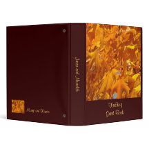 Feuille d'or de classeur de livre d'invité de