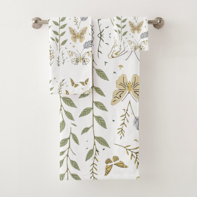 Feuille d'or et papillons (En situation)