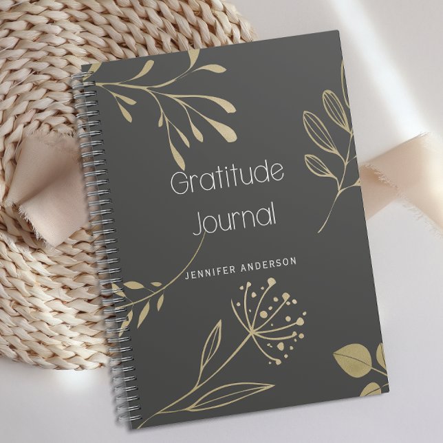 Feuille d'or personnalisée Journal de ratitude du  (Créateur téléchargé)