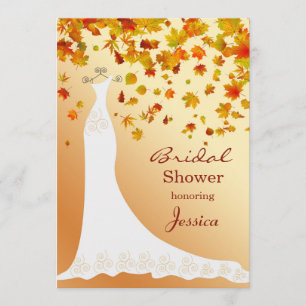 Feuille en baisse, invitation de Fête de la mariée
