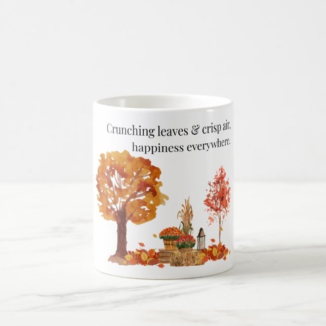Feuille et canne à air comprimé - Mug d'automne (Centre)