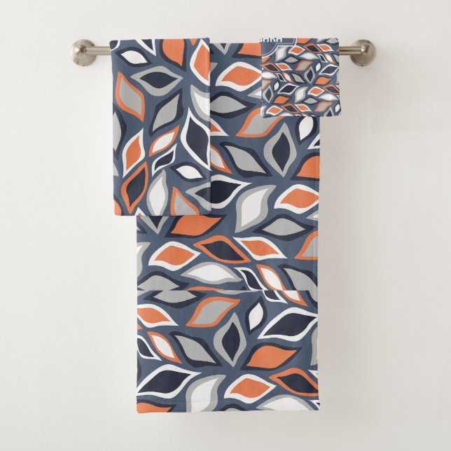 Feuille gris orange Motif minimal (En situation)