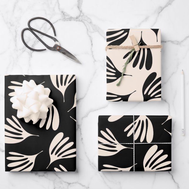 Feuille malin Chic Contemporary Black Cream Motif (Recto)