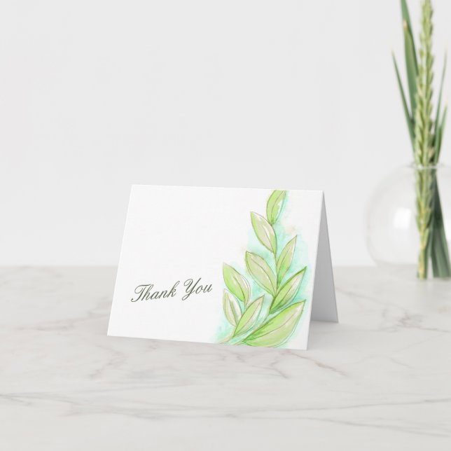Feuille mariage carte de remerciements (Devant)