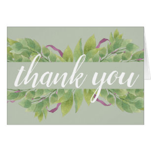 Feuille Merci couleur pourpre et vert
