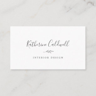 Feuille minimale   Carte de visite gris foncé