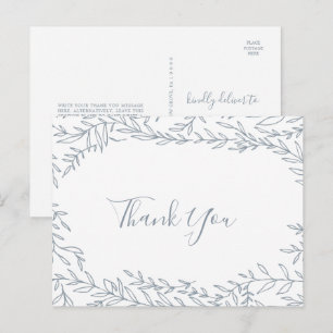 Feuille minimale   Carte postale Merci bleu Dusty