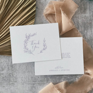 Feuille minimale   Dusty Purple Flat Carte de reme