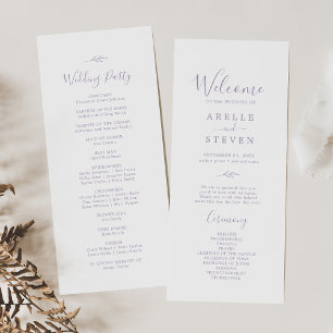 Feuille minimale   Dusty Purple Wedple Programme